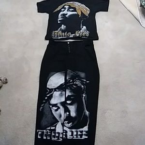 Tupac matching shirt/pants